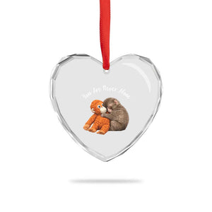 Viral Punch Monkey Heart Crystal Glass Ornament Cute Baby Monkey With Plush Toy Animal Lovers TS10 Print Your Wear
