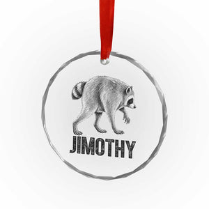 Viral Seattle Jimothy the Raccoon Crystal Glass Ornament Vintage Trash Panda Meme Graphic