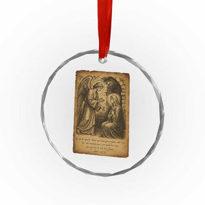 Virgin Mary Crystal Glass Ornament Angel Gabriel Luke 1:30 Christian TS14 Print Your Wear