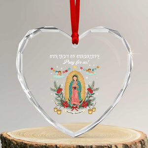 Virgin Mary Heart Crystal Glass Ornament Our Lady Of Guadalupe Pray For Us TS14 Transparent Glass 3'' Heart Print Your Wear