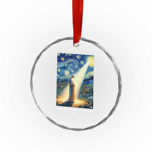 Virgin Mary Starry Night Crystal Glass Ornament Luke 2:11 Christian Faith TS14 Print Your Wear