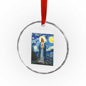 Virgin Mary Starry Night Crystal Glass Ornament Mother of Christ Catholic TS14 Print Your Wear