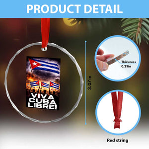 Viva Cuba Libre Crystal Glass Ornament Cuban Freedom Protest TS12 Print Your Wear