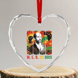 W E B Du Bois Heart Crystal Glass Ornament Civil Rights Leader Gift TS12 Transparent Glass 3'' Heart Print Your Wear