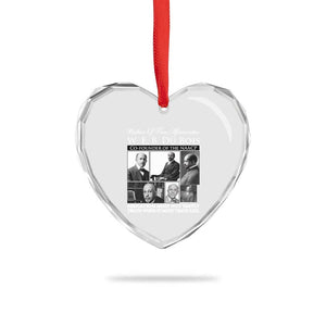 W E B Du Bois Heart Crystal Glass Ornament Education Must Teach Life Quote TS12 Print Your Wear