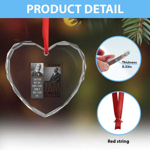 W E B Du Bois Heart Crystal Glass Ornament Pan Africanism Intellectual Leader TS12 Print Your Wear