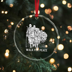 Walk for Peace Walking Monks and Aloka the Dog Crystal Glass Ornament Buddhist Mindfulness Spiritual Religious Faith TS02 Print Your Wear