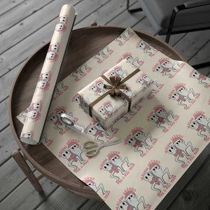 Walkin Around The Xmas Tree Wrapping Paper Roll Fresno Nightcrawler Cryptid Christmas Gift TS12 Beige Print Your Wear