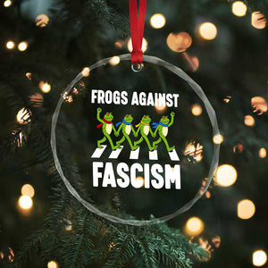 Walking Frog Against Fascism Crystal Glass Ornament Frogs Band Resistance Protest TS02 Print Your Wear