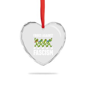 Walking Frog Against Fascism Heart Crystal Glass Ornament Frogs Band Resistance Protest TS02 Print Your Wear
