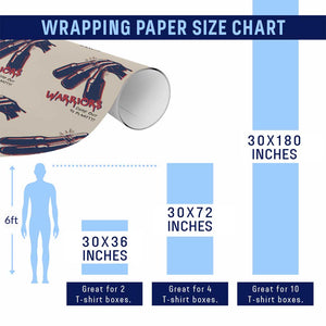 Warriors Come Out to Play Wrapping Paper Roll Energetic Game Day Patriot Motivation TS02 Print Your Wear