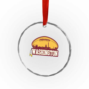 Washington Skyline Native American Feather Pride Crystal Glass Ornament Football Sports Fan TS02 Print Your Wear