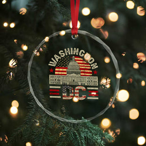 Washington DC Crystal Glass Ornament Retro US Flag Souvenir Gift TS10 Print Your Wear