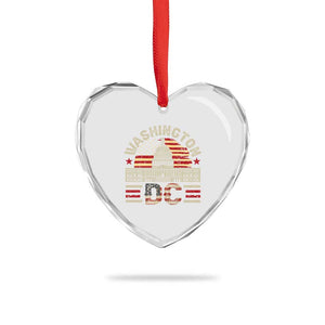 Washington DC Heart Crystal Glass Ornament Retro US Flag Souvenir Gift TS10 Print Your Wear