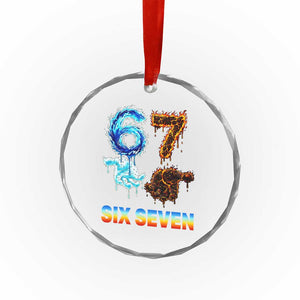 Water Fire Element Six Seven Crystal Glass Ornament Trendy Meme Gift TS12 Print Your Wear