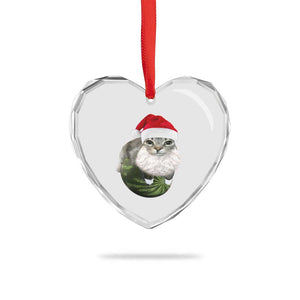 Watermelon Cat Christmas Heart Crystal Glass Ornament Funny Silly Kitten Meme TS14 Print Your Wear