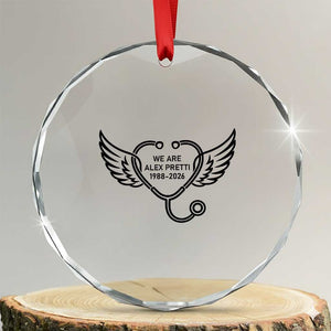 We Are All Pretti Good Crystal Glass Ornament We Are All Pretti Good TS12 Transparent Glass 3'' Circle Print Your Wear