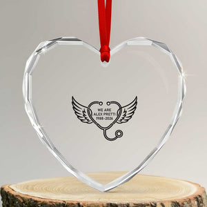 We Are All Pretti Good Heart Crystal Glass Ornament We Are All Pretti Good TS12 Transparent Glass 3'' Heart Print Your Wear
