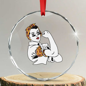 We Can Do It Game Day Crystal Glass Ornament Rosie The Riveter Strong Woman Football Fan