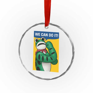 We Can Do It Rosie Frog Crystal Glass Ornament Resist Protest Parody Feminist Retro Poster - Print Your Wear