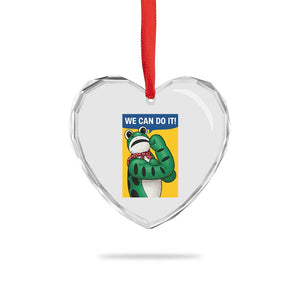 We Can Do It Rosie Frog Heart Crystal Glass Ornament Resist Protest Parody Feminist Retro Poster TS02 Print Your Wear