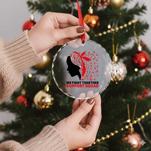 We Fight Together Support Squad Crystal Glass Ornament HIV Awareness Dragonfly Gift TS12 Print Your Wear