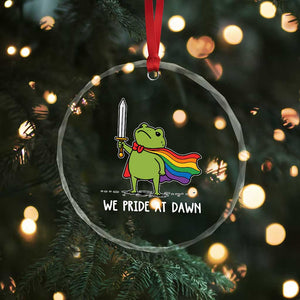 We Pride At Dawn Crystal Glass Ornament Funny LGBT Frog Rainbow Pride Month TS11 Print Your Wear