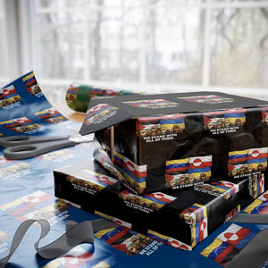 We Stand With Venezuela Greenland Ukraine Palestine Wrapping Paper Roll Solidarity Fists Flags Global Support TS02 Black Print Your Wear