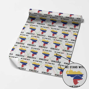 We Stand With Venezuela Wrapping Paper Roll Venezuelan Flag Unity Graphic TS02 Christmas Plaid Print Your Wear