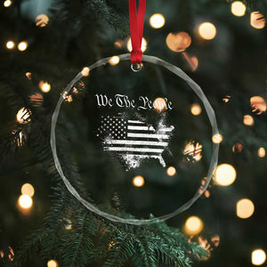 We The People Crystal Glass Ornament Vintage Grunge American Flag 4th of July 1776 TS14 Print Your Wear