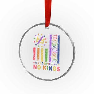 We The People No Kings in America Crystal Glass Ornament Protest LGBTQ+ American Flag TS10 Print Your Wear