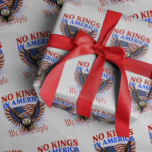 We The People No Kings In America Wrapping Paper Roll 250 Years America Anniversary Vintage American Flag TS12 White Print Your Wear