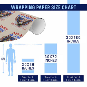 We The People No Kings In America Wrapping Paper Roll 250 Years America Anniversary Vintage American Flag TS12 Print Your Wear