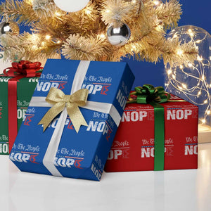 We The People Say Nope Wrapping Paper Roll Retro Patriotic No Kings Political Satire TS02 Print Your Wear