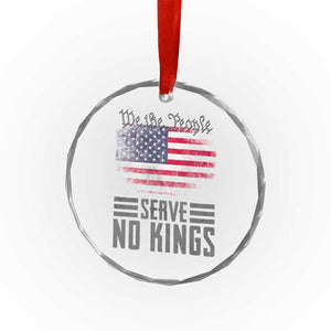 We The People Serve No Kings Crystal Glass Ornament Patriotic Eagle American Flag TS02 Print Your Wear