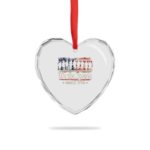 We The People Since 1776 Heart Crystal Glass Ornament 250 Years America Anniversary Vintage American Flag TS11 Print Your Wear