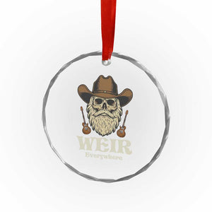 Weir Everywhere Western Skull Guitarist Crystal Glass Ornament Legendary Musician Memorial Retro Tribute for Fans TS02 Print Your Wear