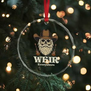 Weir Everywhere Western Skull Guitarist Crystal Glass Ornament Legendary Musician Memorial Retro Tribute for Fans TS02 Print Your Wear