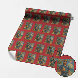 Welcome To Americas Gulf Wrapping Paper Roll Funny Trump Americana Retro Summer Vibe TS02 Red Print Your Wear