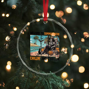 Welcome To Summerween Chillin And Thrillin Crystal Glass Ornament Spooky Beach Party Gift TS12 Print Your Wear