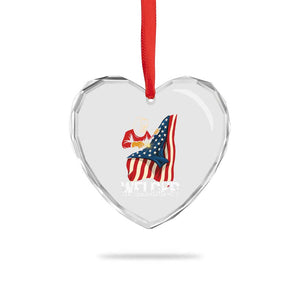 Welder Patriotic American Flag Heart Crystal Glass Ornament TS14 Print Your Wear