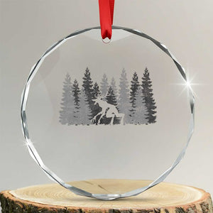 Wendigo Crystal Glass Ornament Mountain Trees Cryptid Occult Dark Fantasy TS10 Transparent Glass 3'' Circle Print Your Wear