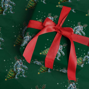 Wendigo Monster Wrapping Paper Roll Cryptid Mythical Christmas TS14 Green Print Your Wear