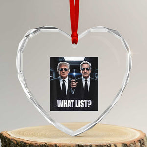 What List Dark Political Humor Heart Crystal Glass Ornament Funny Political Conspiracy Parody TS02 Transparent Glass 3'' Heart Print Your Wear