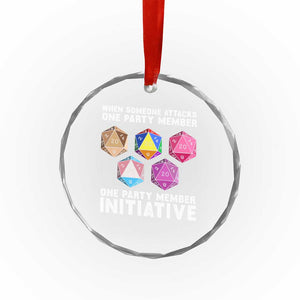 When Someone Attacks One Party Member D20 Dice LGBTQ Ally Crystal Glass Ornament TS10 Print Your Wear
