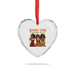 Where Them Fans At Boots On The Ground Heart Crystal Glass Ornament Black African American Cowgirl Western Country Rodeo TS10 Print Your Wear