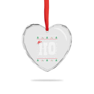 Where's My Ho At Matching Ugly Christmas Heart Crystal Glass Ornament Ho Funny Couples TS10 Print Your Wear