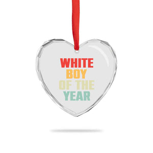 White Boy Of The Year Heart Crystal Glass Ornament Funny Statement TS14 Print Your Wear