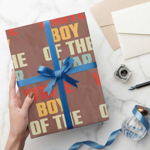 White Boy Of The Year Wrapping Paper Roll Funny Statement TS14 Mocha Print Your Wear