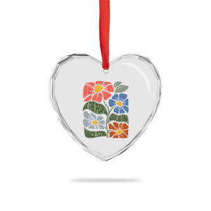 Wildflower Protest Heart Crystal Glass Ornament We The People Serve No Kings TS12 Print Your Wear